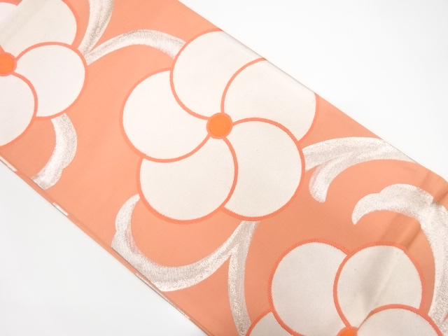 JAPANESE FUKURO OBI / WOVEN FLOWER ARABESQUE